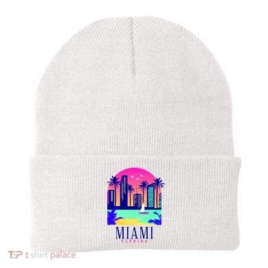 Retro Miami Florida Beanie