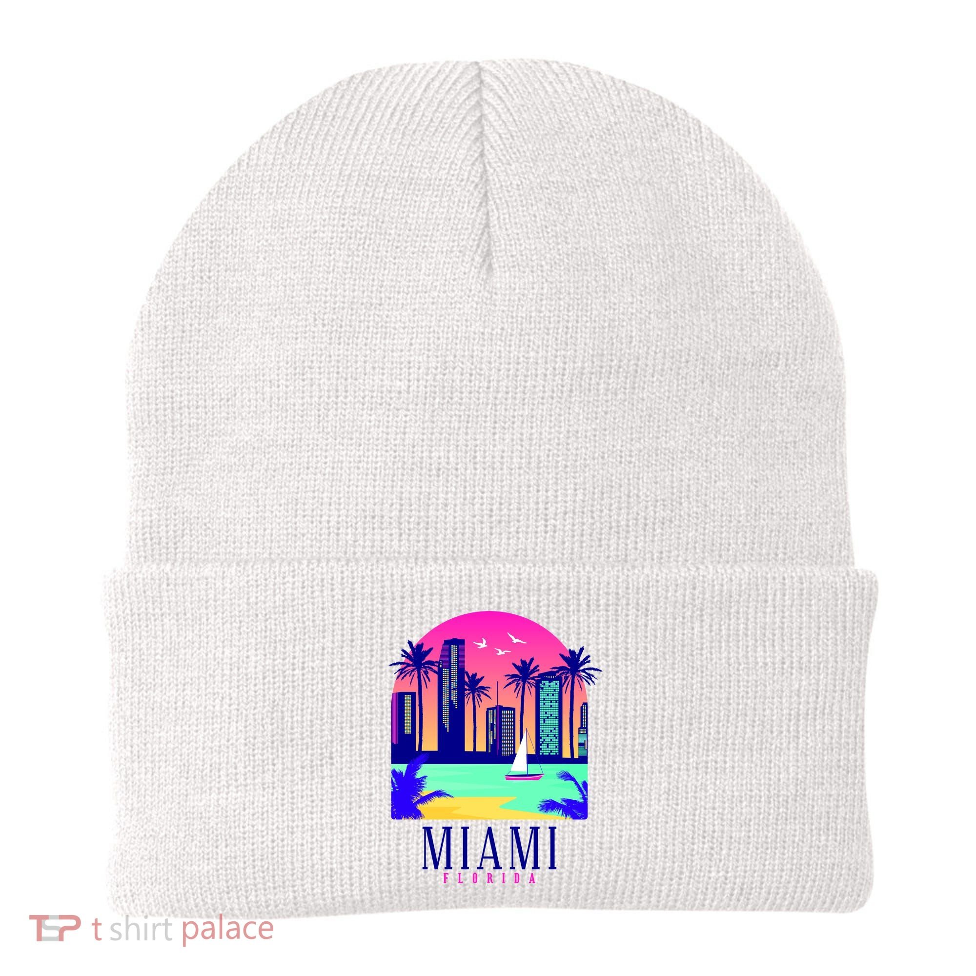 Retro Miami Florida Beanie