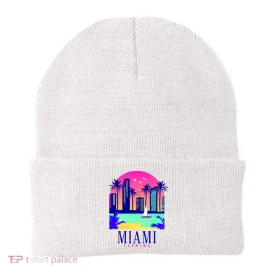 Retro Miami Florida Beanie