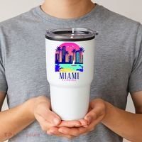 Retro Miami Florida Tumbler thumb 2