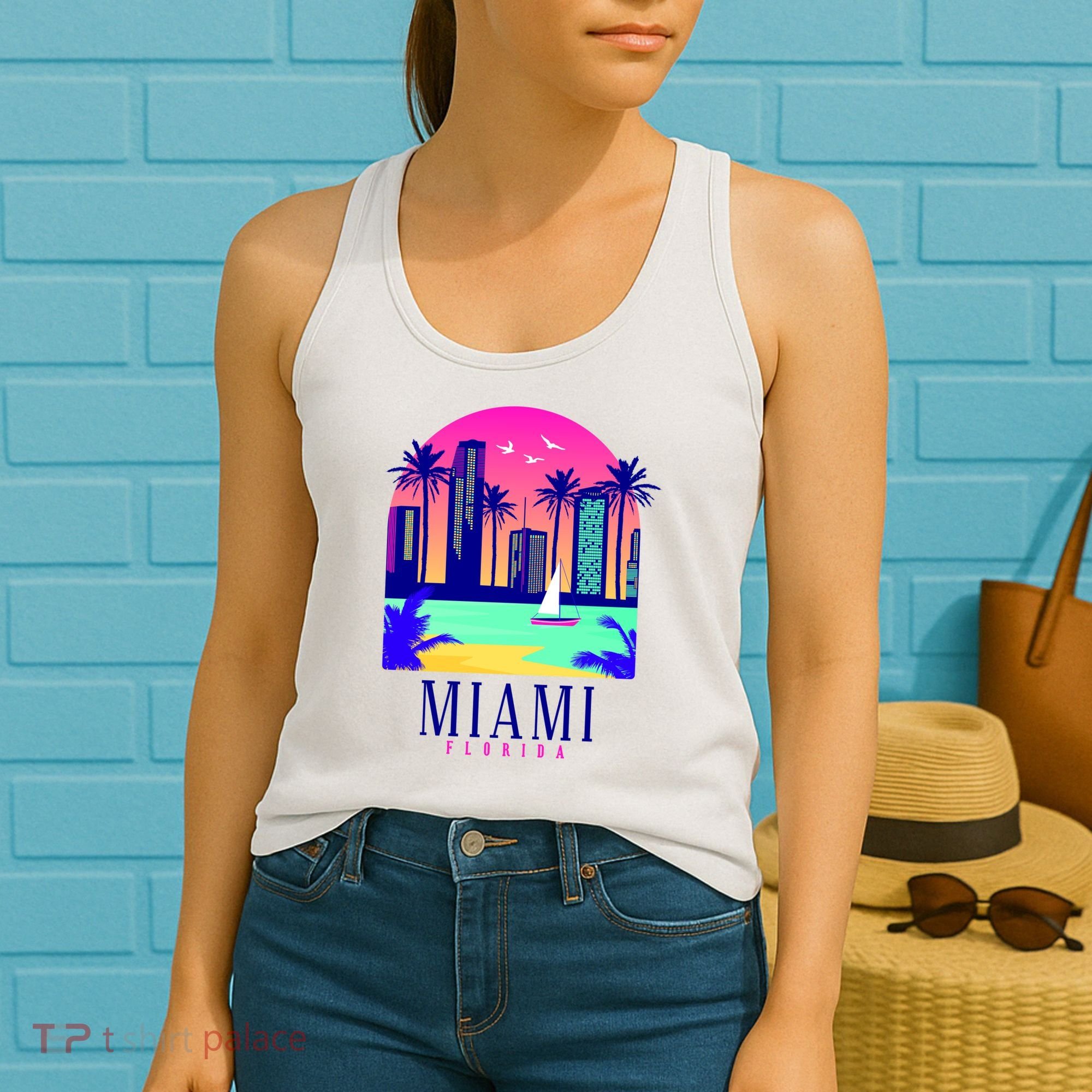 Retro Miami Florida Women's Tank Top