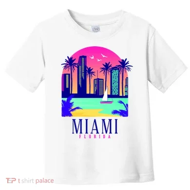 Retro Miami Florida Toddler T-Shirt