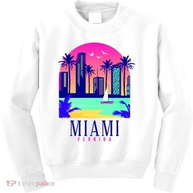 Retro Miami Florida Kids Sweatshirt