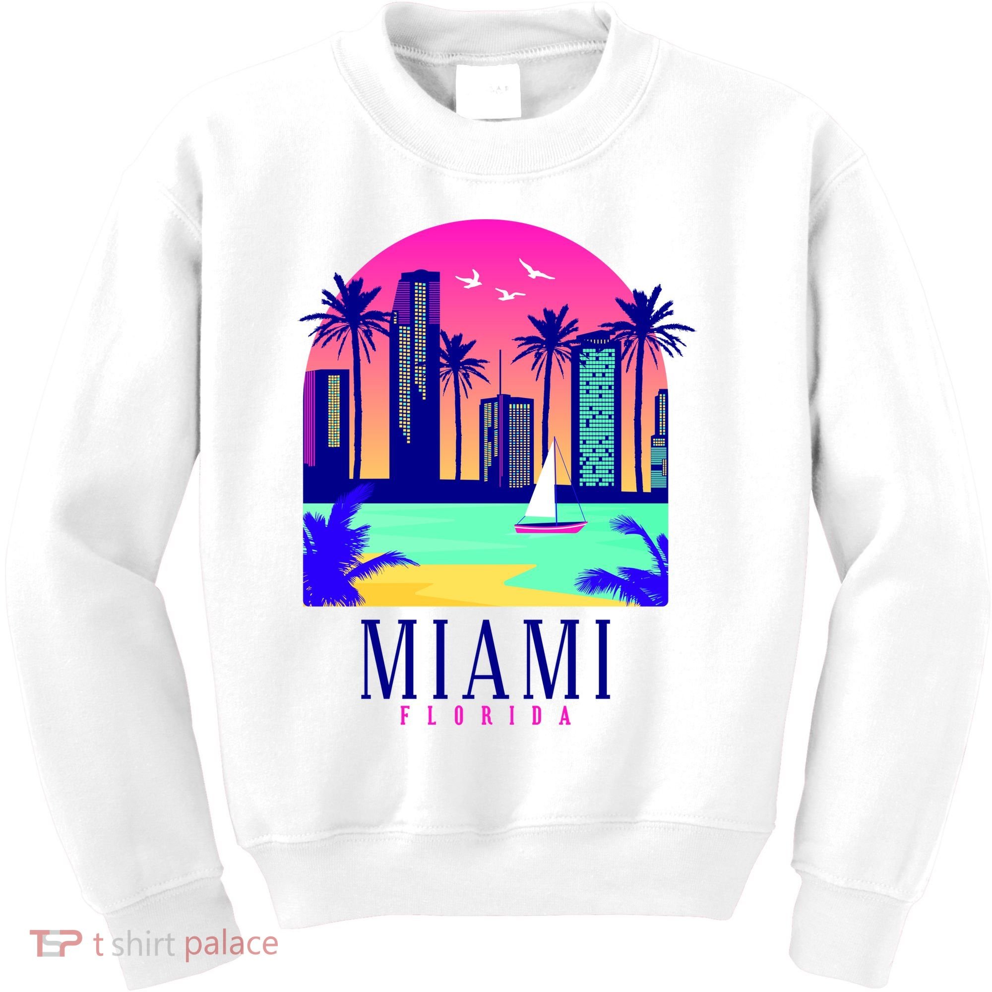 Retro Miami Florida Kids Sweatshirt