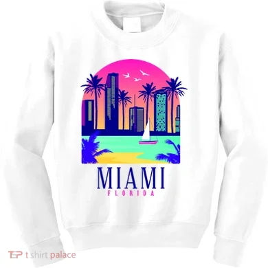 Retro Miami Florida Kids Sweatshirt
