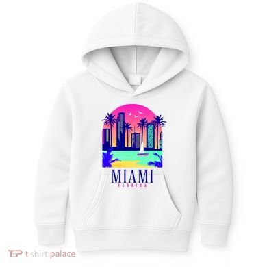 Retro Miami Florida Kids Hoodie
