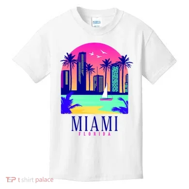 Retro Miami Florida Kids T-Shirt