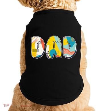 Retro Mod Pattern Dad Logo Doggie Tank