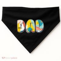 Retro Mod Pattern Dad Logo USA-Made Doggie Bandana thumb 0