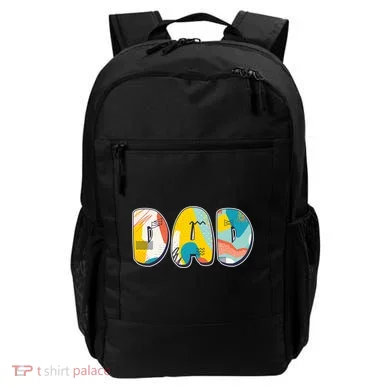 Retro Mod Pattern Dad Logo Backpack