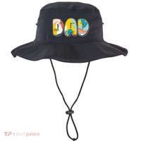 Retro Mod Pattern Dad Logo Bucket Hat thumb 0