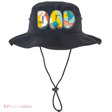 Retro Mod Pattern Dad Logo Bucket Hat