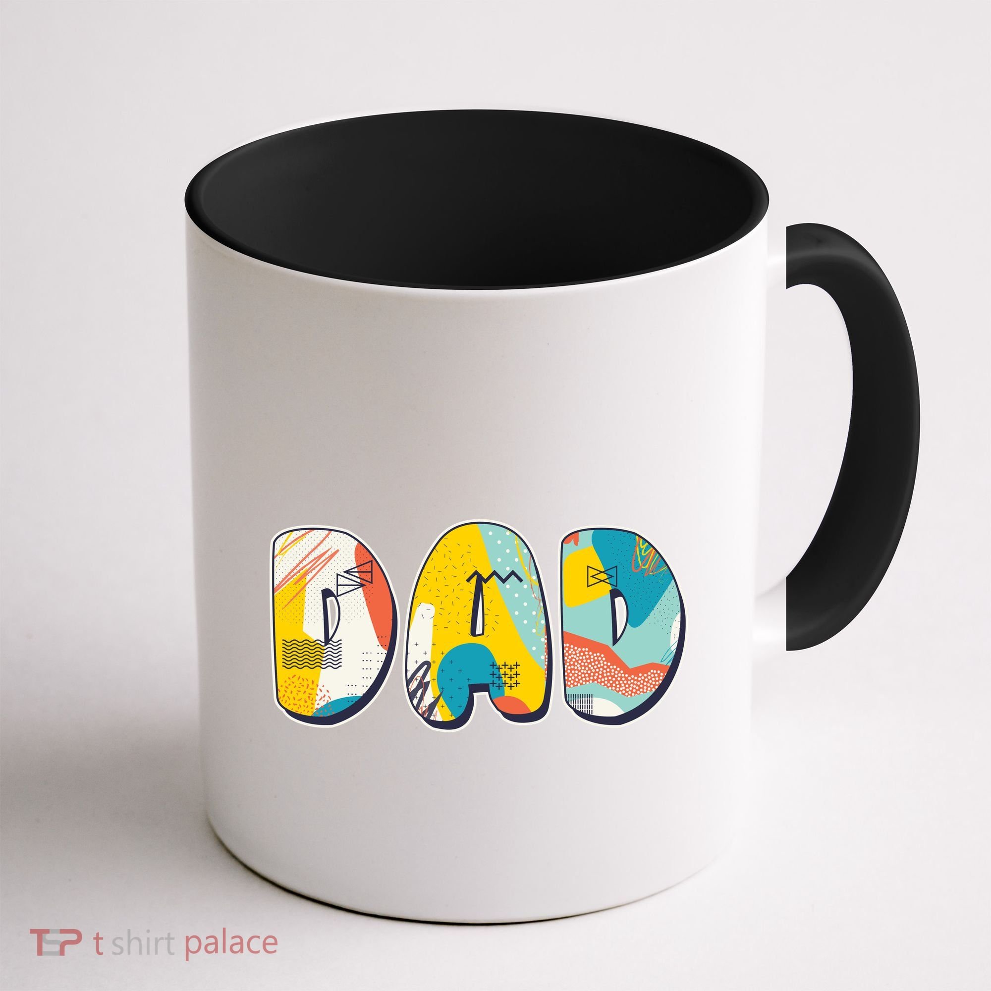 Retro Mod Pattern Dad Logo Coffee Mug