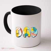 Retro Mod Pattern Dad Logo Coffee Mug thumb 0