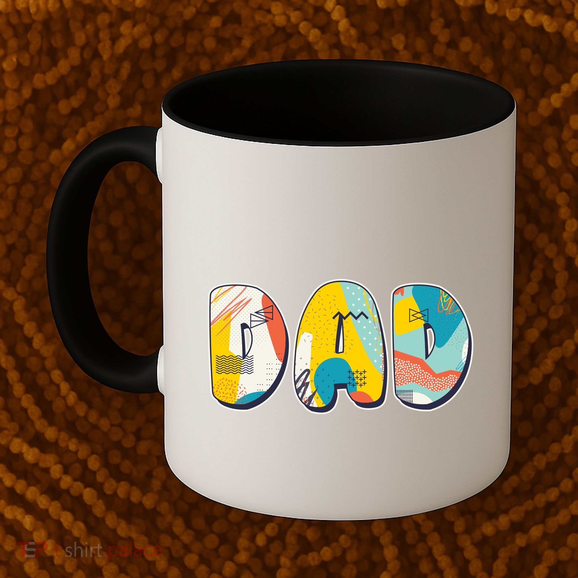 Retro Mod Pattern Dad Logo Coffee Mug