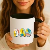Retro Mod Pattern Dad Logo Coffee Mug thumb 3