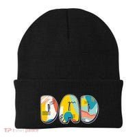 Retro Mod Pattern Dad Logo Beanie thumb 0