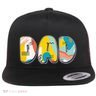 Retro Mod Pattern Dad Logo Flat Bill Trucker Hat