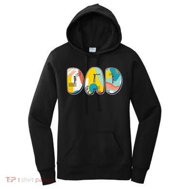 Retro Mod Pattern Dad Logo Women's Hoodie