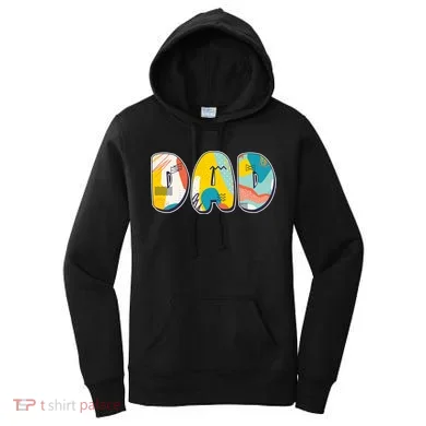 Retro Mod Pattern Dad Logo Women's Hoodie