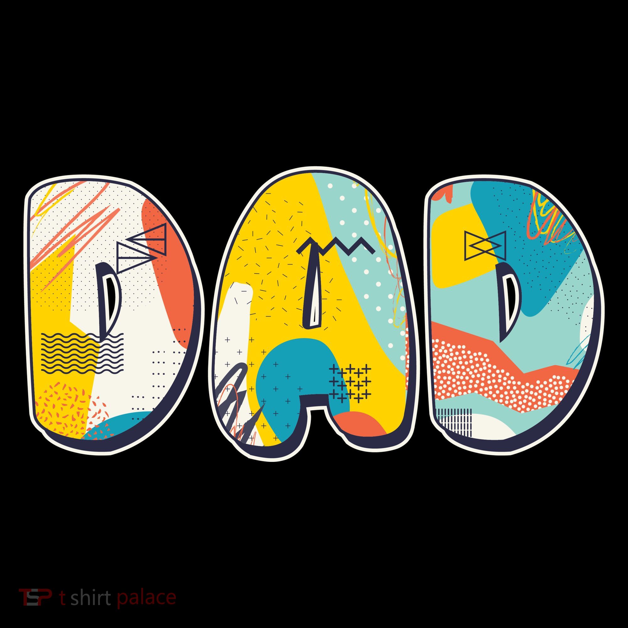 Retro Mod Pattern Dad Logo Ornament