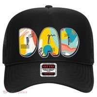 Retro Mod Pattern Dad Logo Hat thumb 0