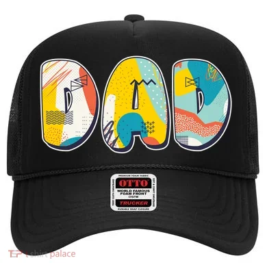 Retro Mod Pattern Dad Logo Hat