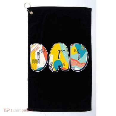 Retro Mod Pattern Dad Logo Golf Towel