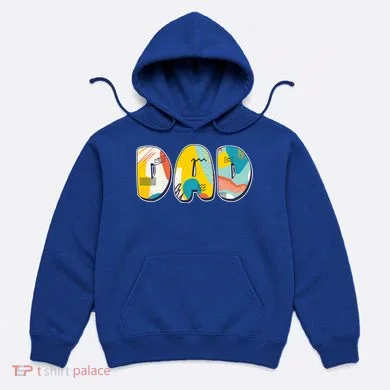Retro Mod Pattern Dad Logo Hoodie