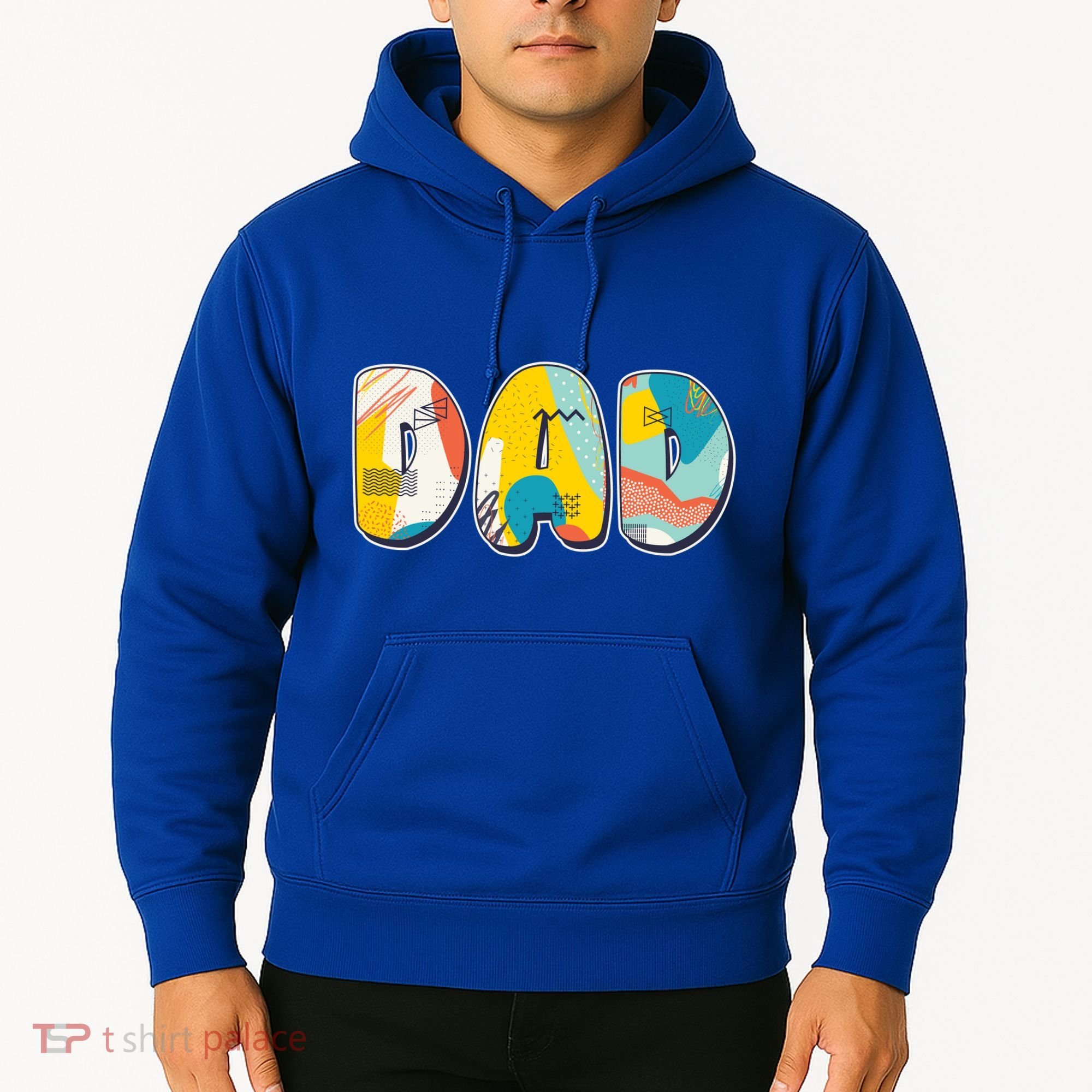 Retro Mod Pattern Dad Logo Hoodie