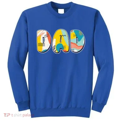 Retro Mod Pattern Dad Logo Sweatshirt