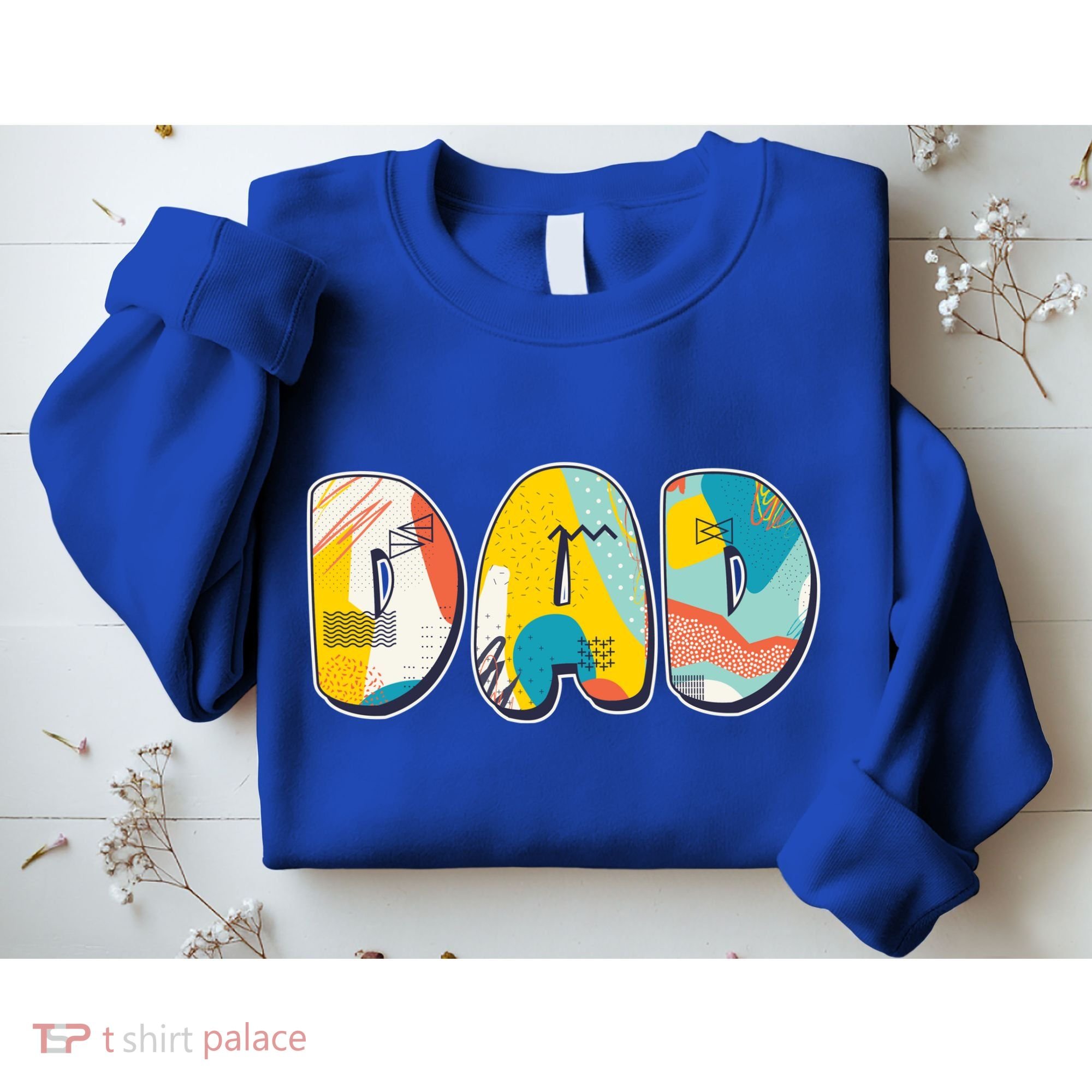 Retro Mod Pattern Dad Logo Sweatshirt