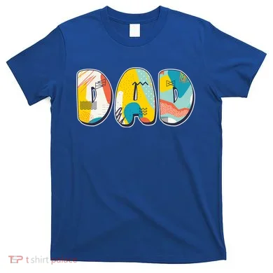 Retro Mod Pattern Dad Logo T-Shirt