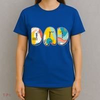 Retro Mod Pattern Dad Logo T-Shirt thumb 4