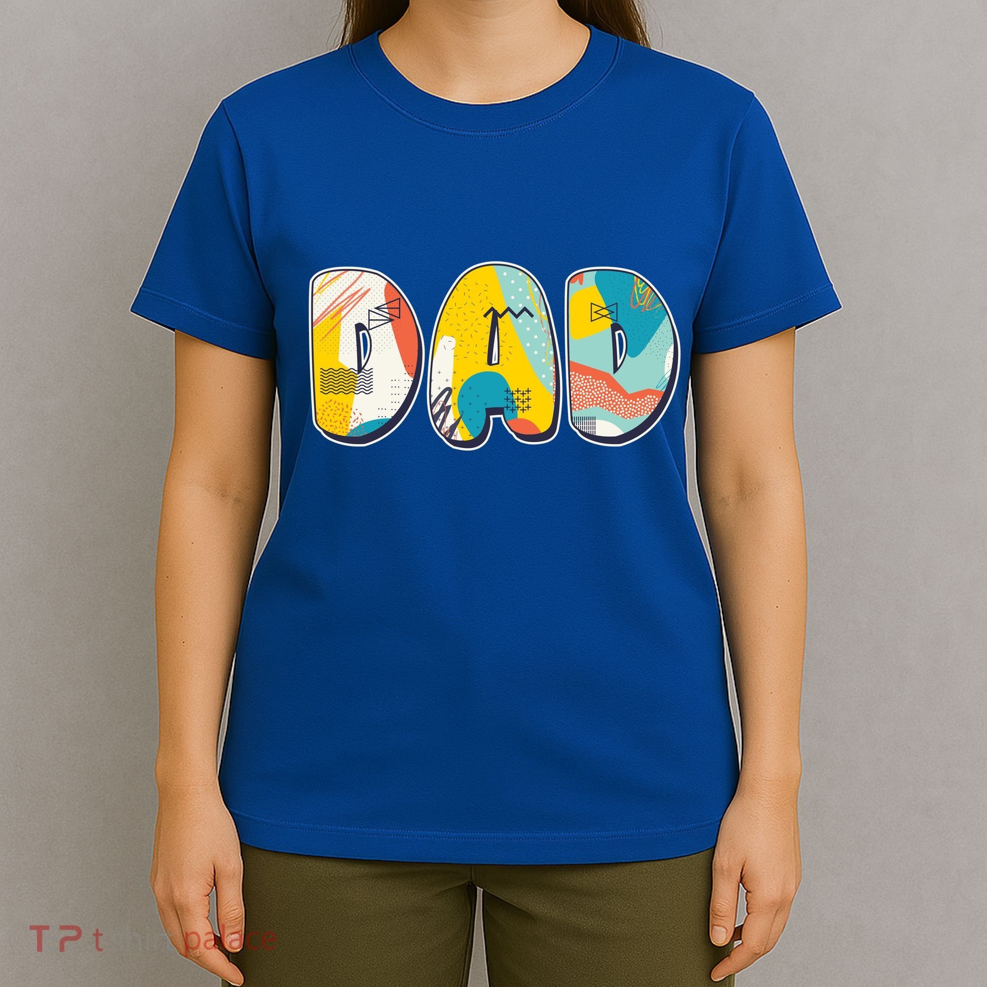 Retro Mod Pattern Dad Logo T-Shirt