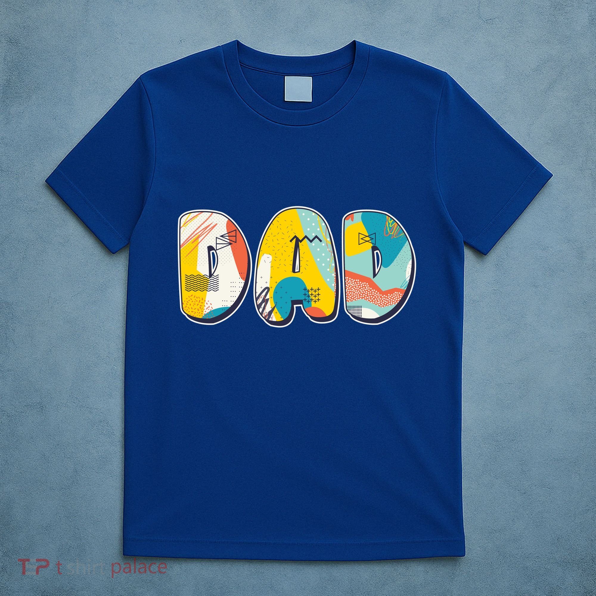 Retro Mod Pattern Dad Logo T-Shirt