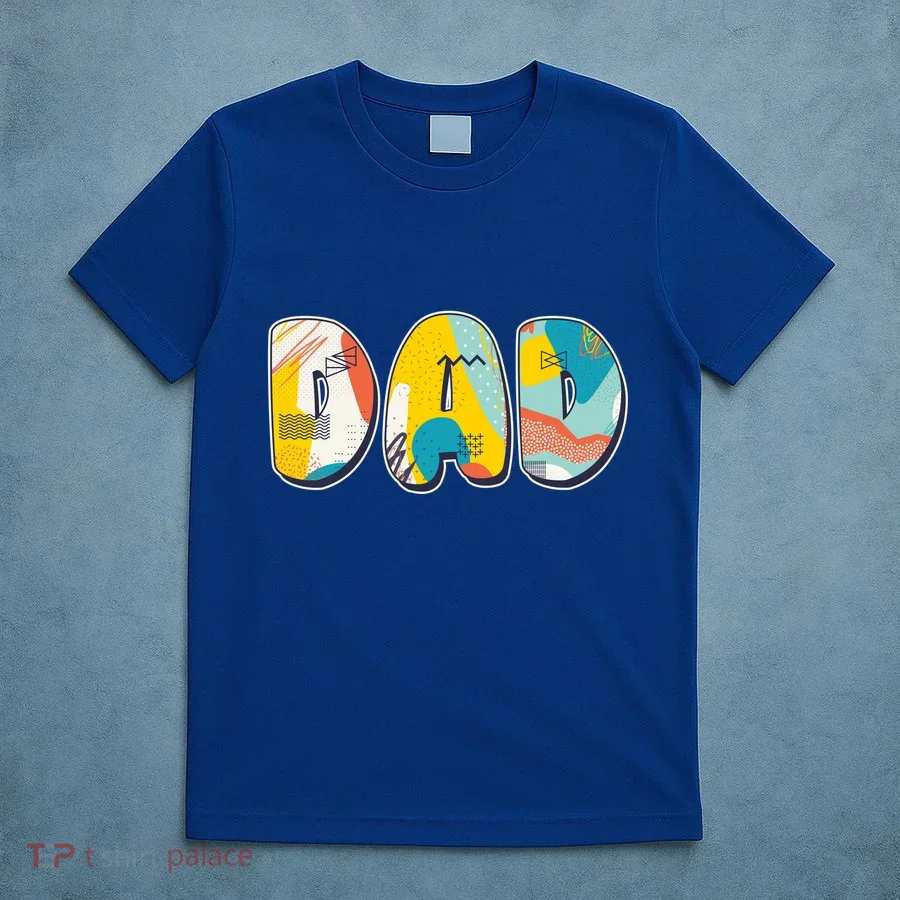 Retro Mod Pattern Dad Logo T-Shirt