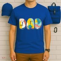Retro Mod Pattern Dad Logo T-Shirt thumb 6