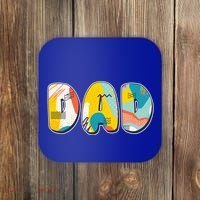 Retro Mod Pattern Dad Logo Coaster thumb 0
