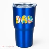 Retro Mod Pattern Dad Logo Tumbler thumb 0