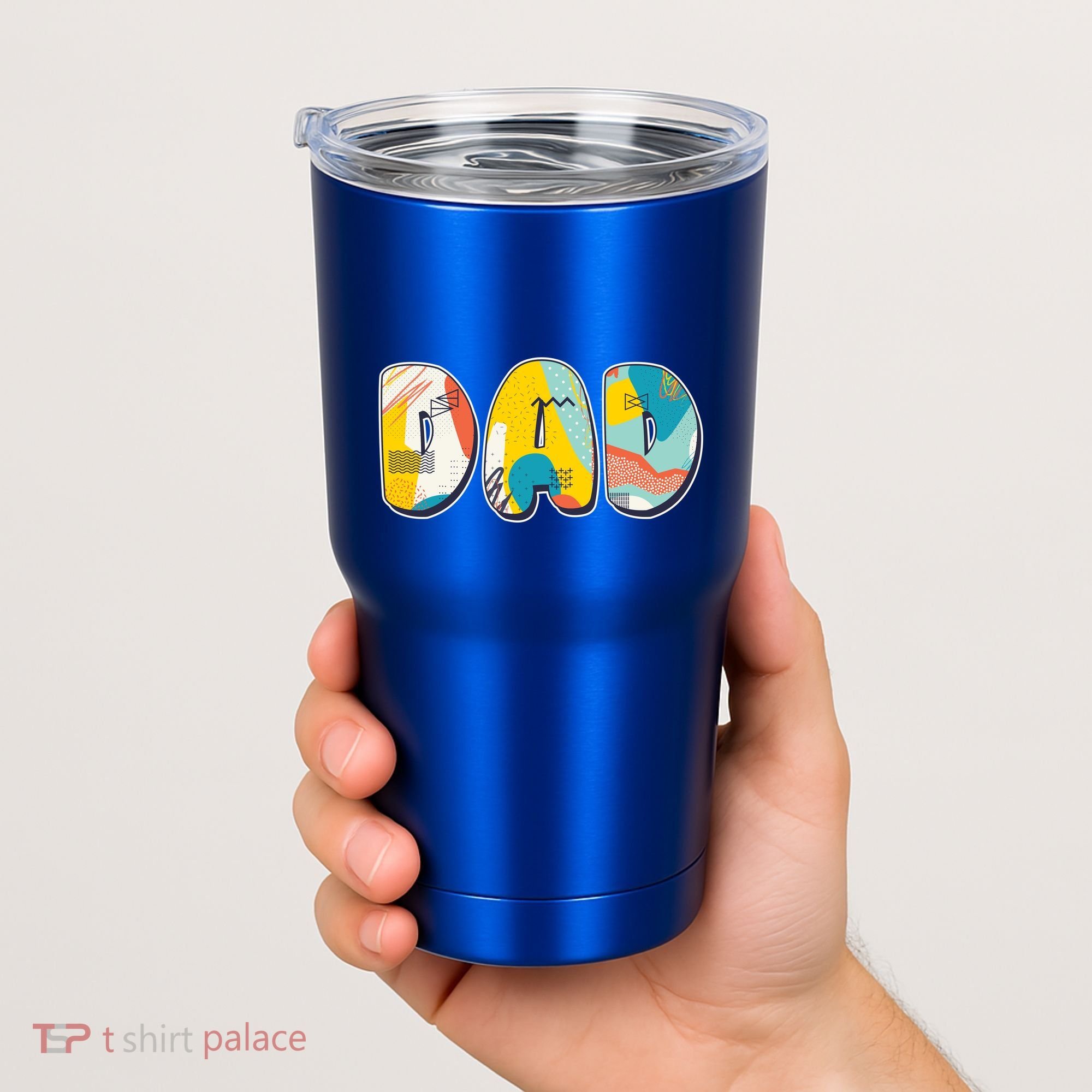 Retro Mod Pattern Dad Logo Tumbler