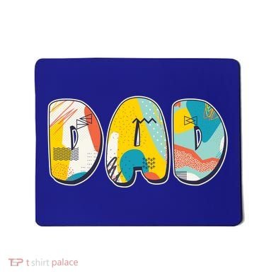 Retro Mod Pattern Dad Logo Mousepad