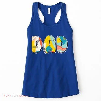 Retro Mod Pattern Dad Logo Women's Tank Top
