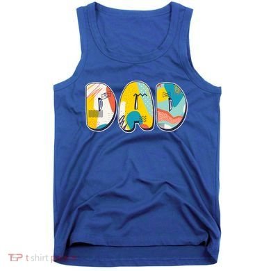 Retro Mod Pattern Dad Logo Tank Top