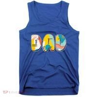 Retro Mod Pattern Dad Logo Tank Top thumb 0