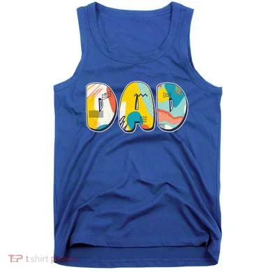 Retro Mod Pattern Dad Logo Tank Top