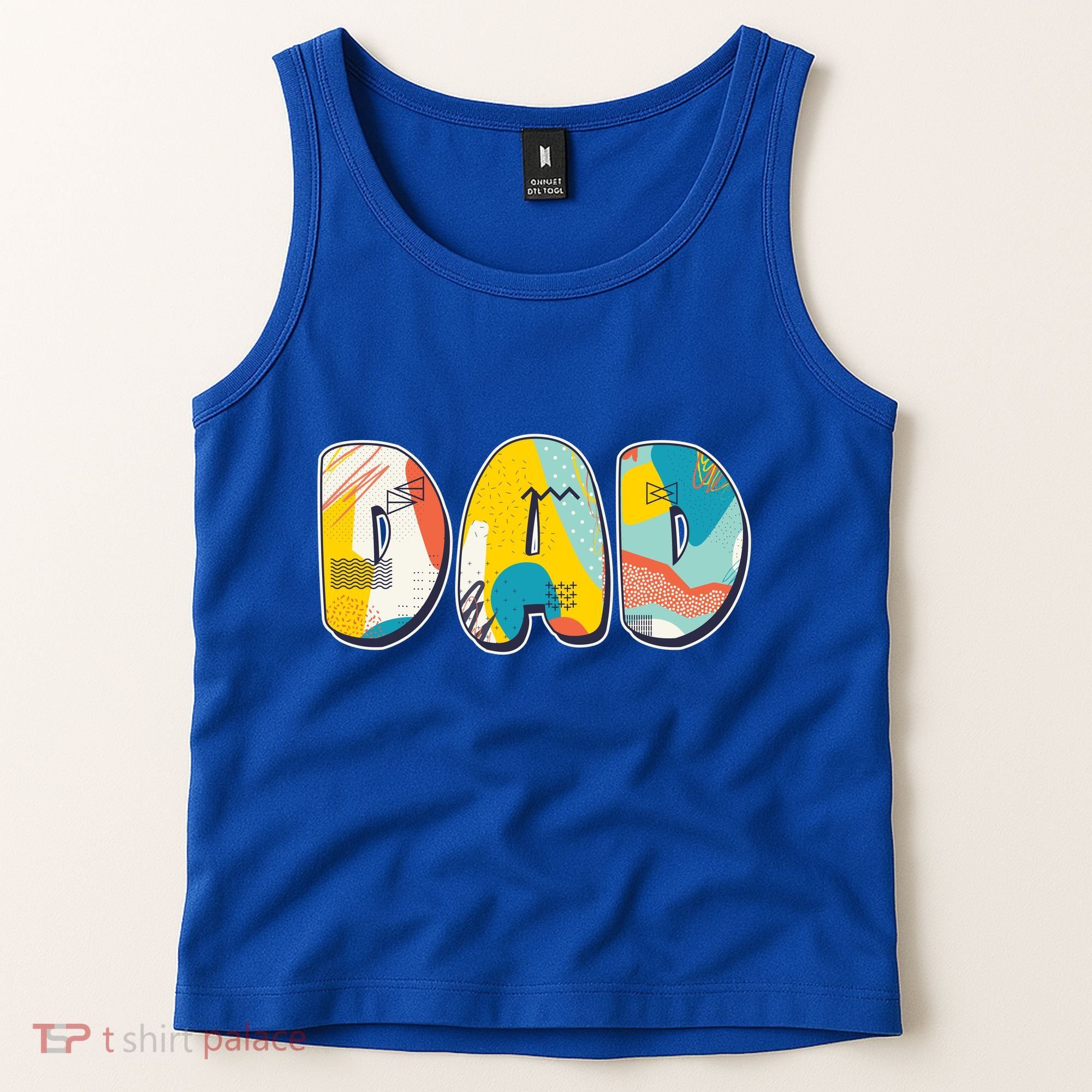 Retro Mod Pattern Dad Logo Tank Top