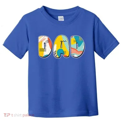 Retro Mod Pattern Dad Logo Toddler T-Shirt