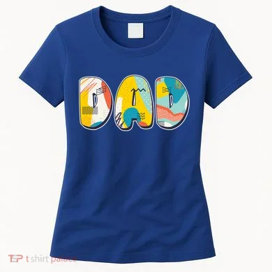 Retro Mod Pattern Dad Logo Women's T-Shirt