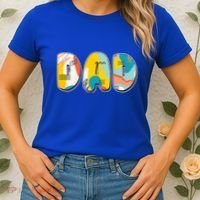 Retro Mod Pattern Dad Logo Women's T-Shirt thumb 2